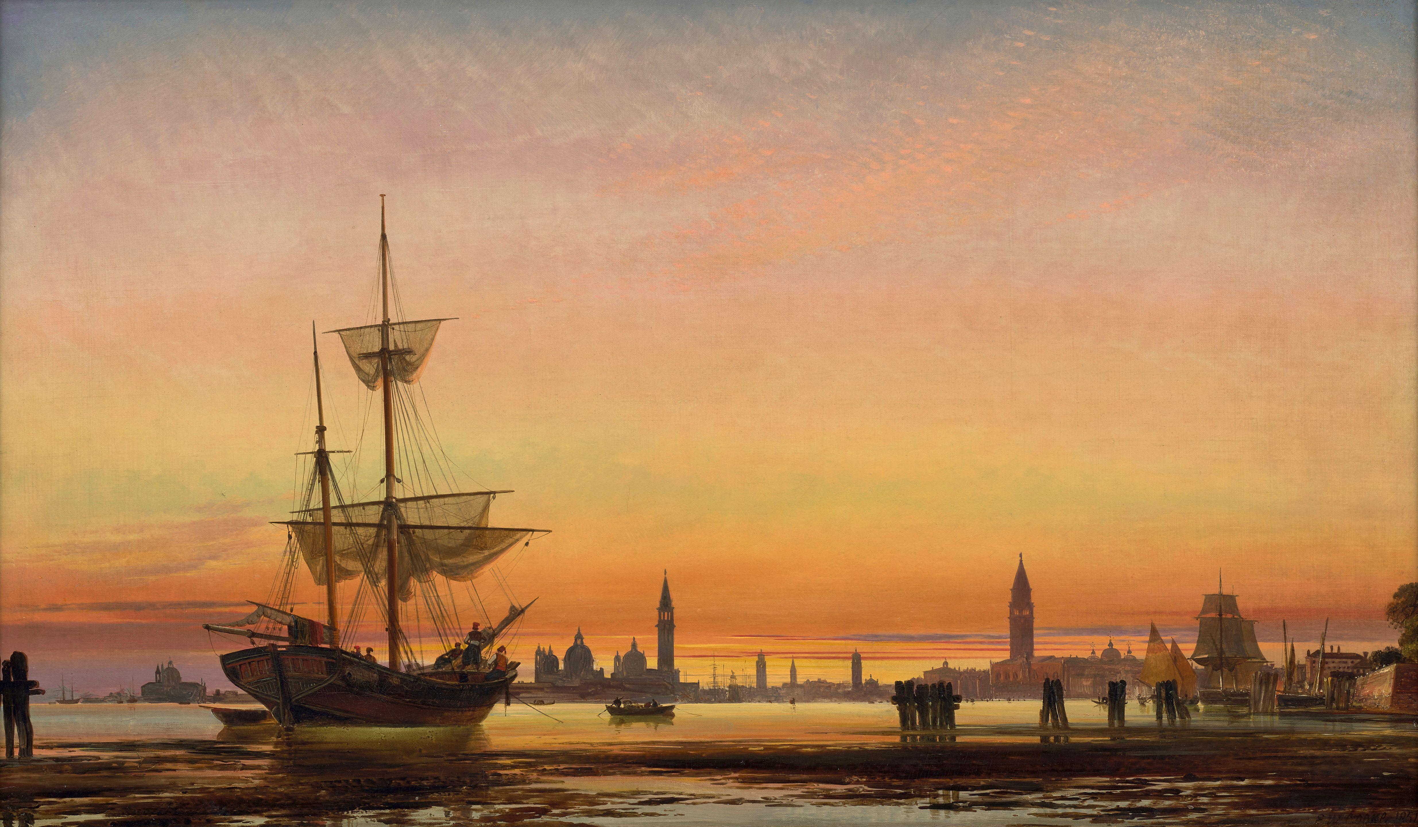 Edward William Cooke, RA - Venice, sunset