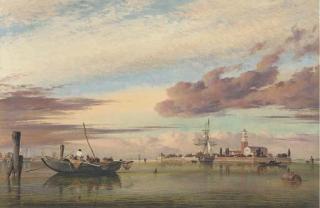 Edward Williams Cooke, R.A. - Isola della Certosa, in the Venetian Lagoon