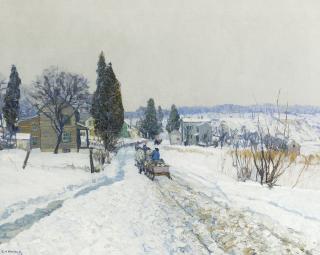 Edward Willis Redfield - Sleighing