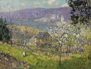 Edward Willis Redfield - Spring at Point Pleasant on the Delaware River