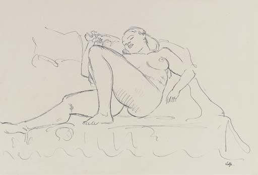 Edward Wolfe, R.A. - Reclining female nude