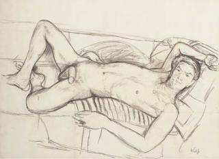 Edward Wolfe, R.A. - Reclining Male Nude