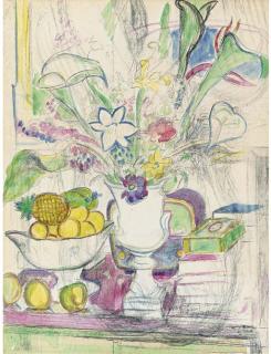 Edward Wolfe, R.A. - Still Life With Mirror, 77 Bedford Gardens