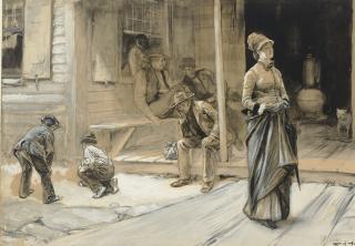 Edwin Austin Abbey - With pride upon her brown