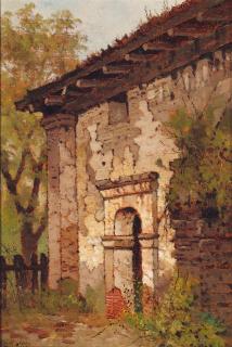 Edwin Deakin - A Peaceful Day (At San Juan Bautista Mission, California)