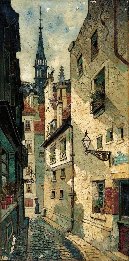 Edwin Deakin - Rue des Chartres, Old Paris