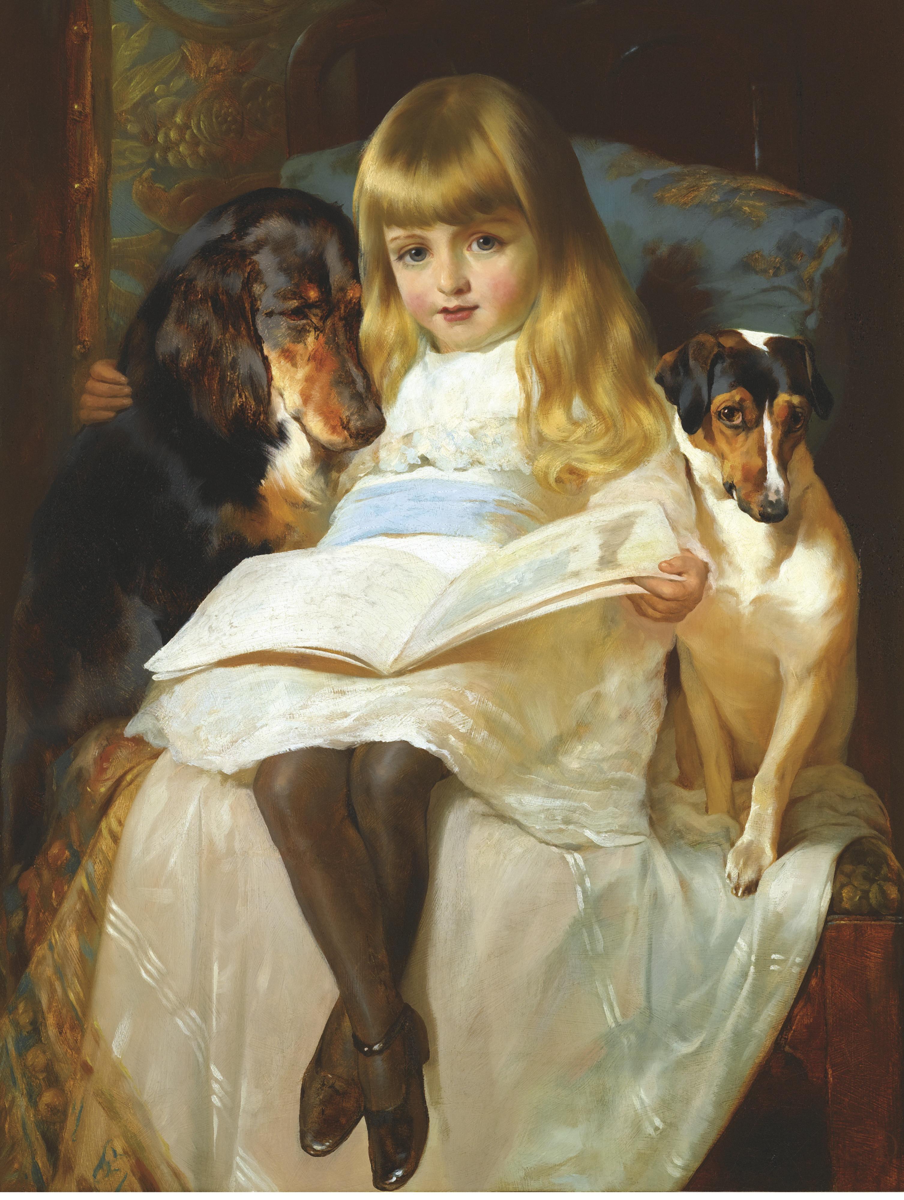Edwin Douglas - The Favourite Story, A Gordon Setter And A Jack-Russell