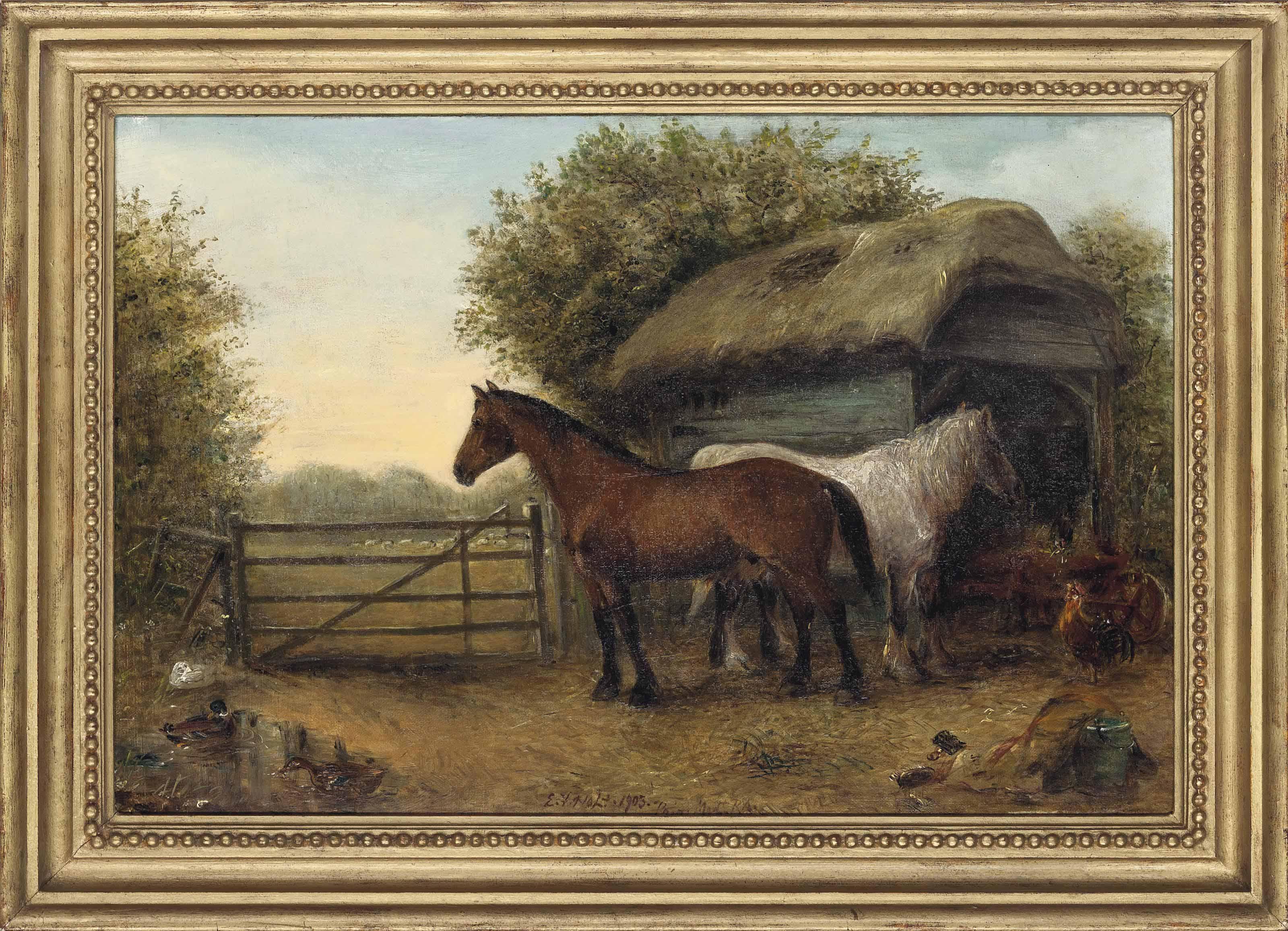 Edwin Frederick Holt - Farmyard friends