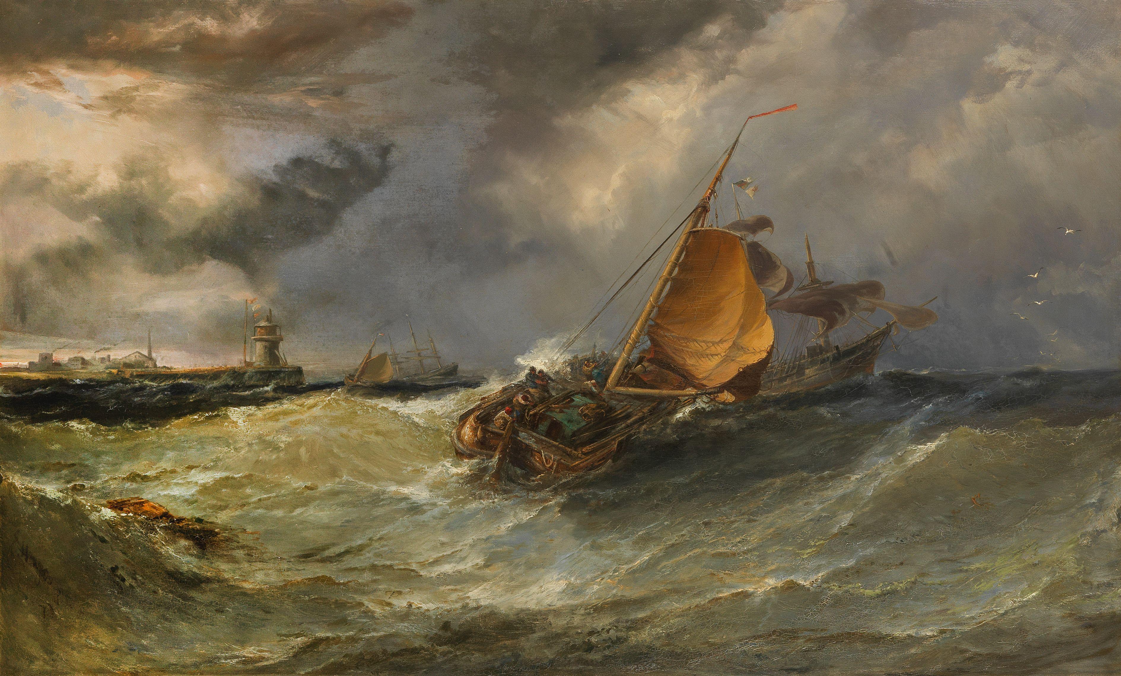 Edwin Hayes - Shipping off a lighthouse