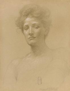 Edwin Howland Blashfield - Study Of A Head