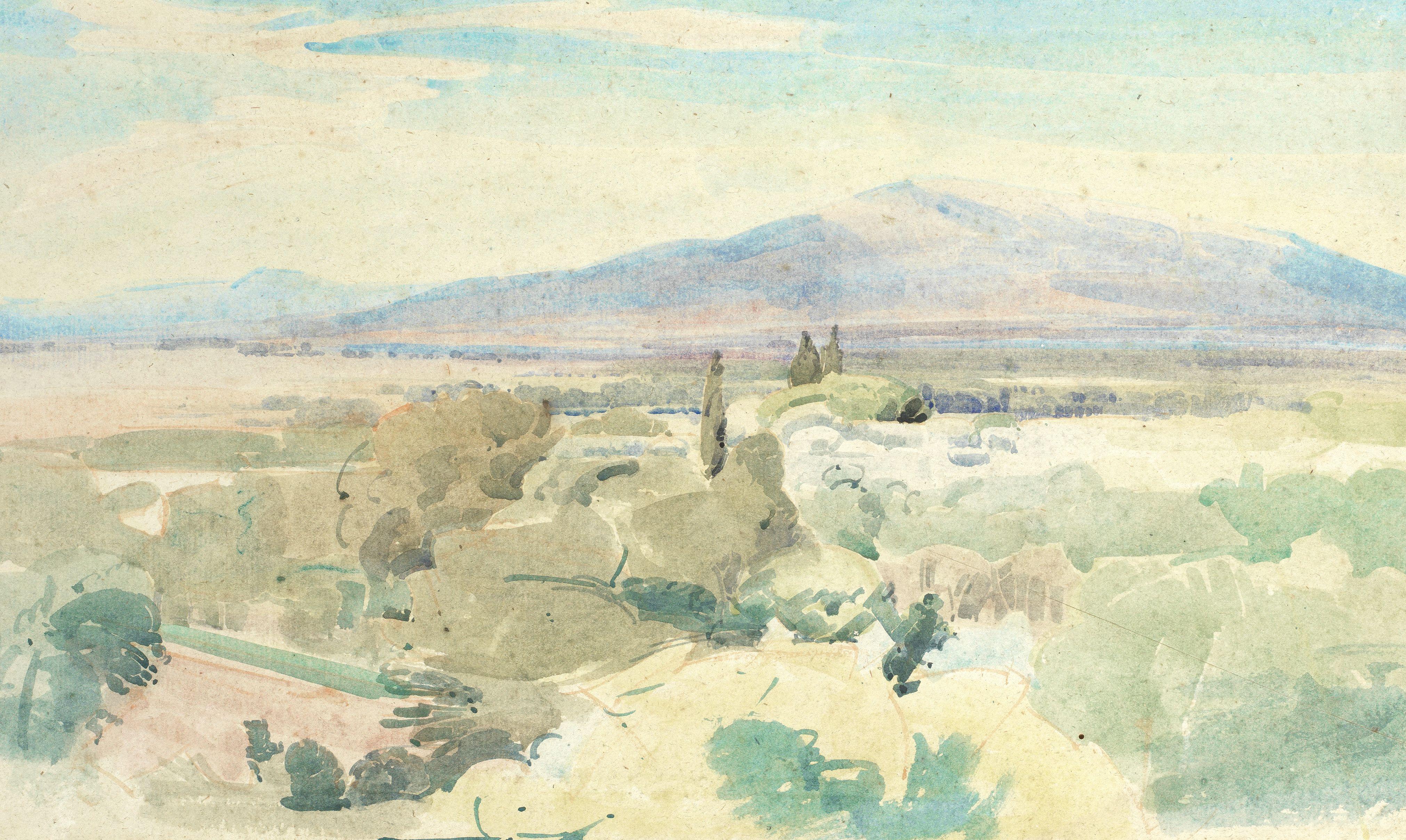 Edwin John - Provençal Landscape with Mountain