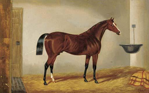 Edwin Loder - A chestnut hunter; and A brown hunter in a stable