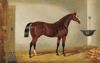 Edwin Loder - A chestnut hunter; and A brown hunter in a stable