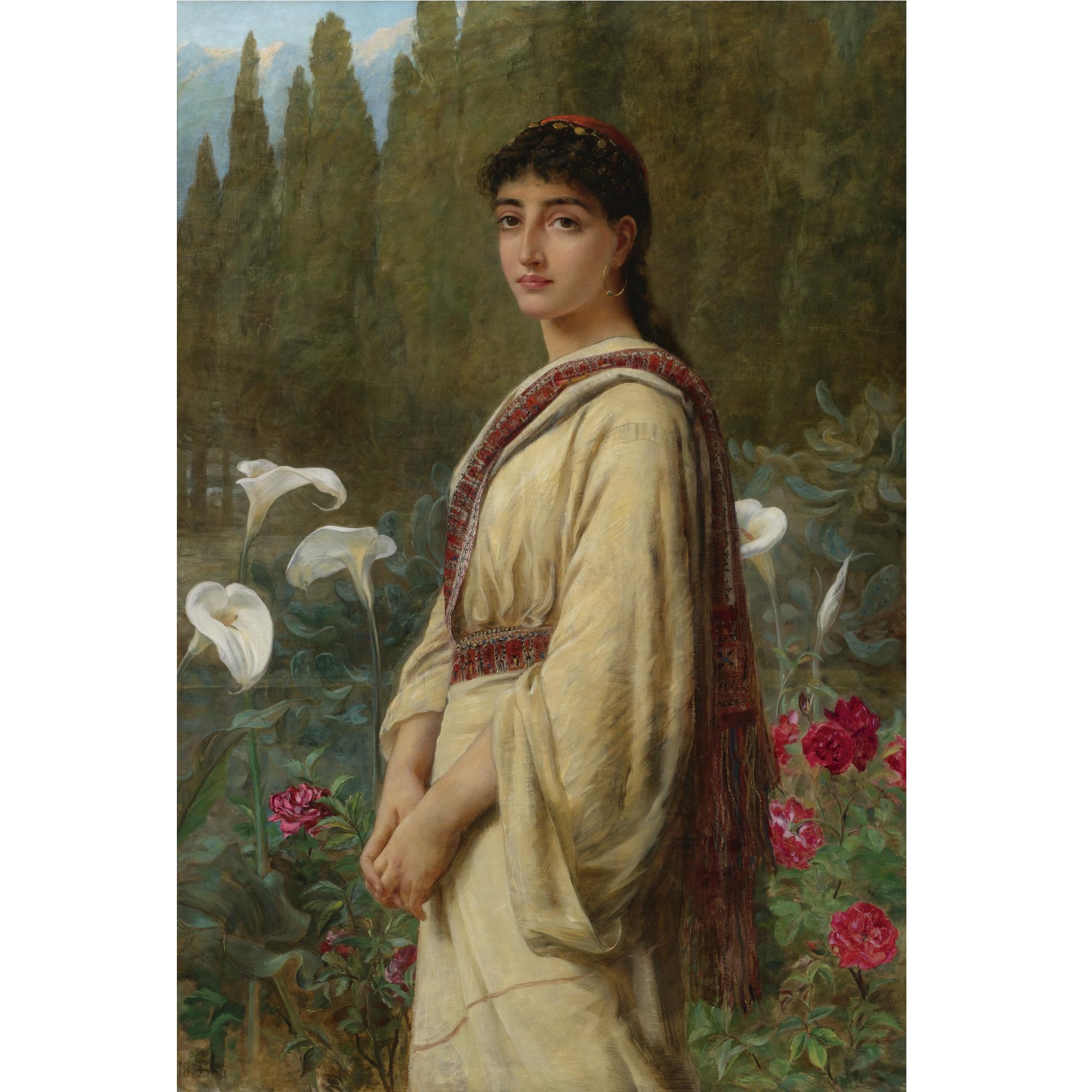 Edwin Longsden Long R.A. - British An Eastern Lily