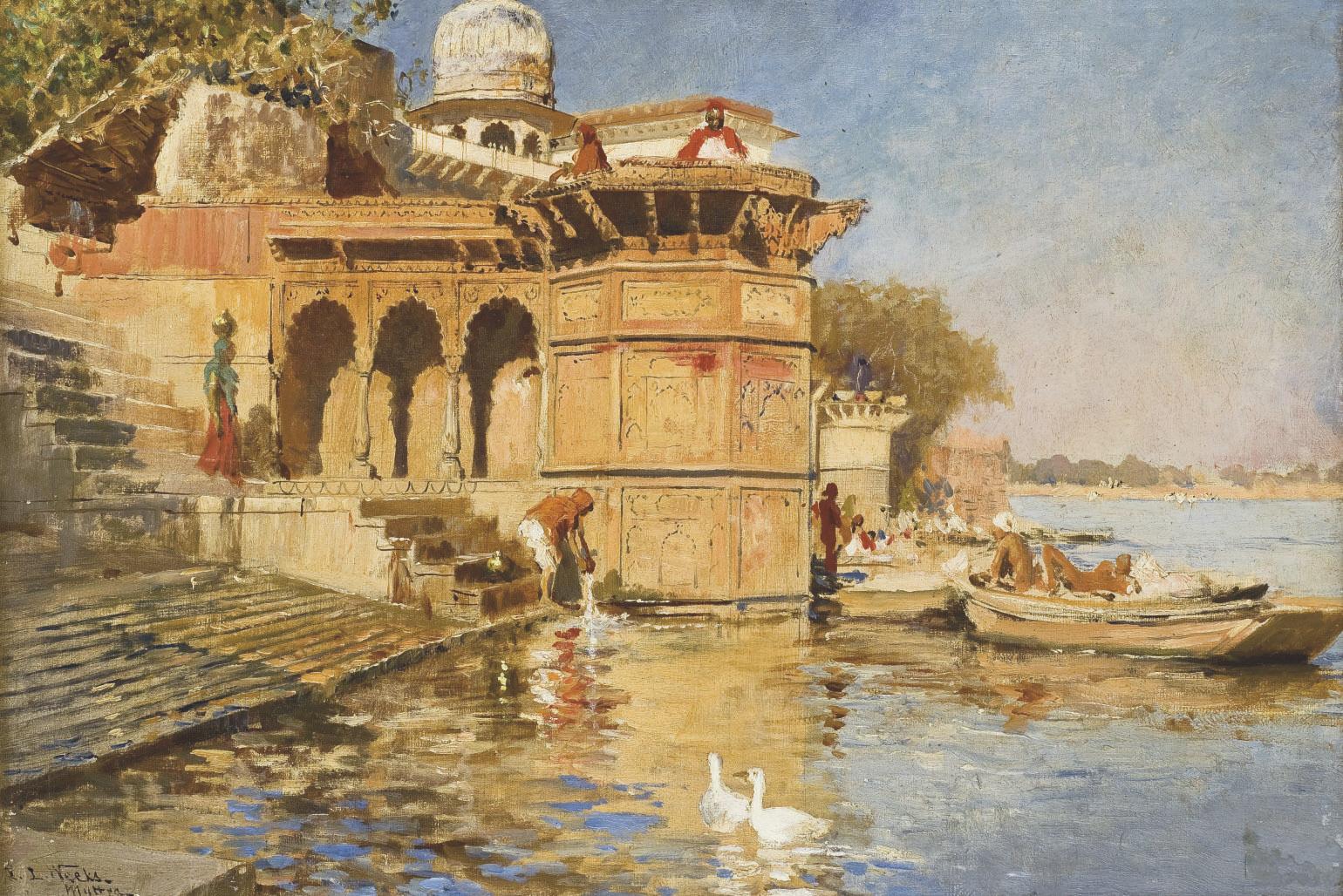 Edwin Lord Weeks - Along the Ghats, Mathura