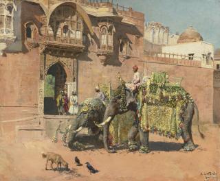 Edwin Lord Weeks - American Les Éléphants Du Rajah De Jodhpore