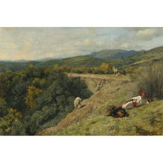 Edwin Lord Weeks - American Shepherd On A Hill, Tetuan