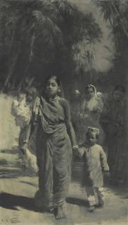 Edwin Lord Weeks - Bombay Women and Children out for a Holiday