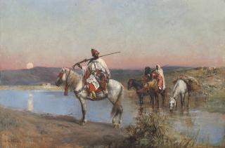 Edwin Lord Weeks - Fording a Stream