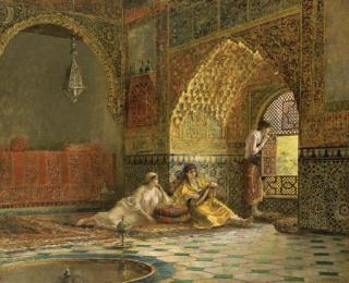 Edwin Lord Weeks - Interior of la Torre Des Infantas, Illustrating The Legend of The Three Moorish Princesses, In Washington Irving\'S \