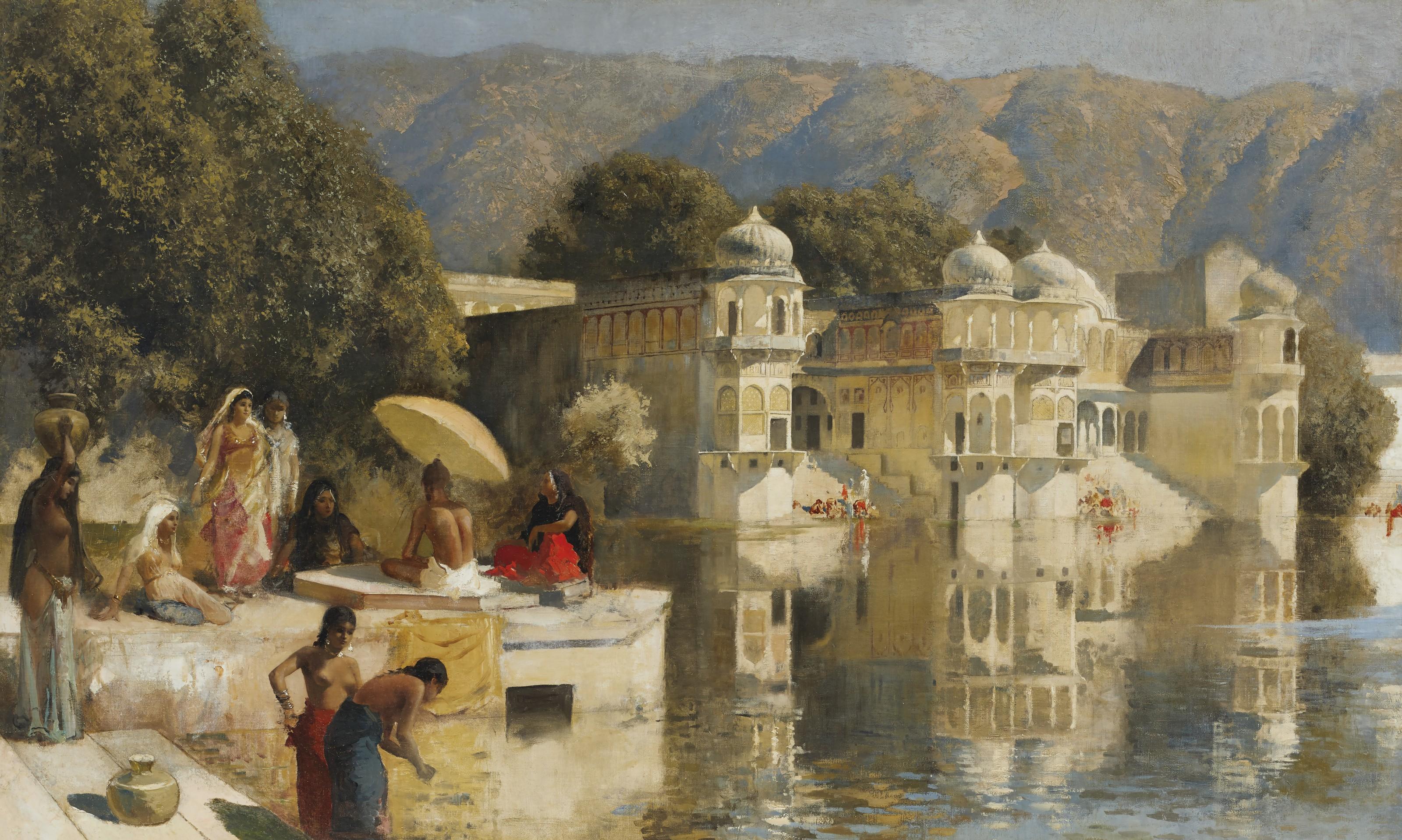 Edwin Lord Weeks - Lake At Oodeypore, India