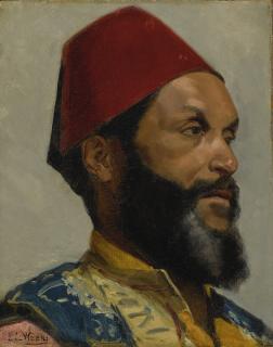 Edwin Lord Weeks - Portrait Of A Turkish Man
