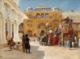 Edwin Lord Weeks - The Arrival of Prince Humbert, the Rajah, at the Palace of Amber