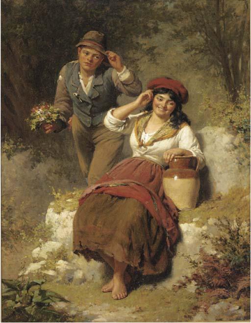 Edwin Thomas Roberts - Rustic courtship