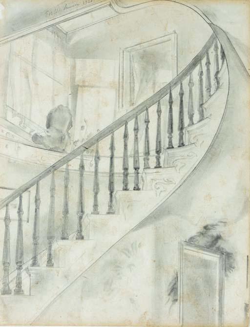 Edwin Walter Dickinson - Staircase, The Manse at Ulysses