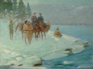 Edwin Willard Deming - George Washington at the Future Location of Fort Duquesne