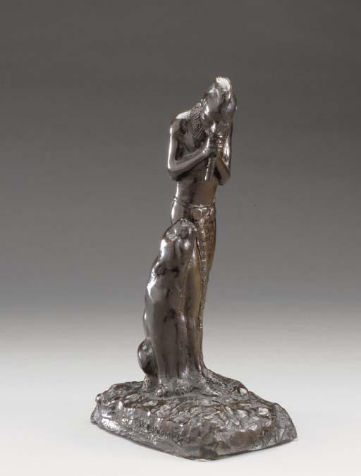 Edwin Willard Deming - Indian Brave With Wildcat