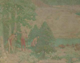 Edwin Willard Deming - Indians Hunting Buffalo