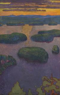 Eero Järnefelt - Finnish sunset Over A Lake