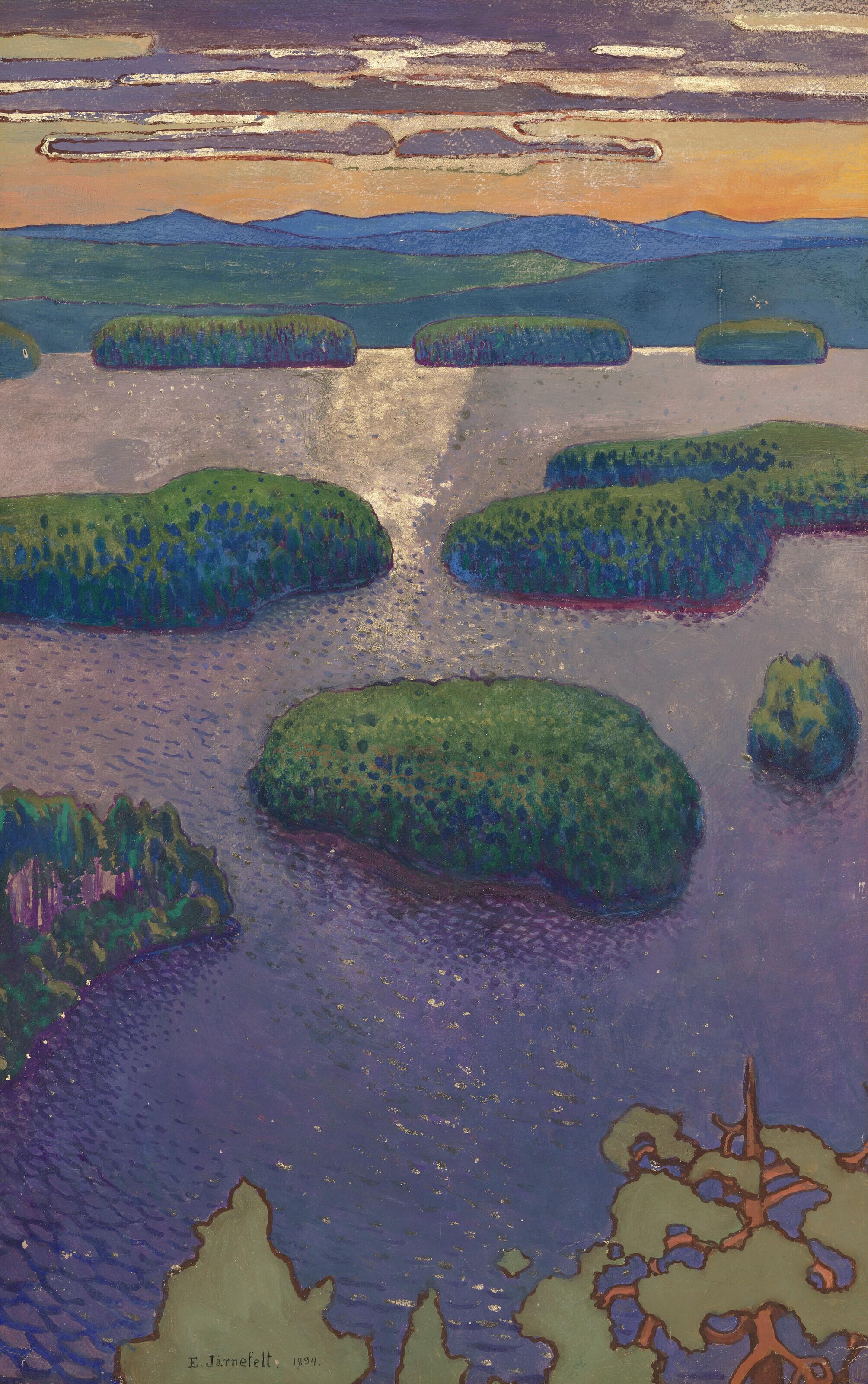 Eero Järnefelt - Sunset over a Lake