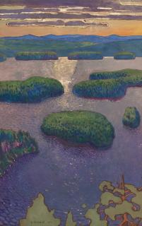 Eero Järnefelt - Sunset over a Lake
