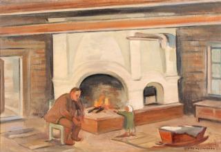 Eero Nelimarkka - Cottage Interior.