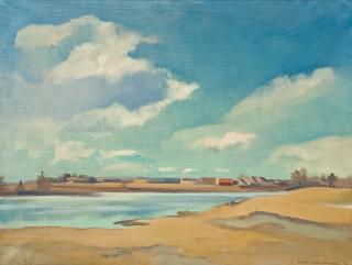 Eero Nelimarkka - Spring-Like River View From Ostrobothnia.