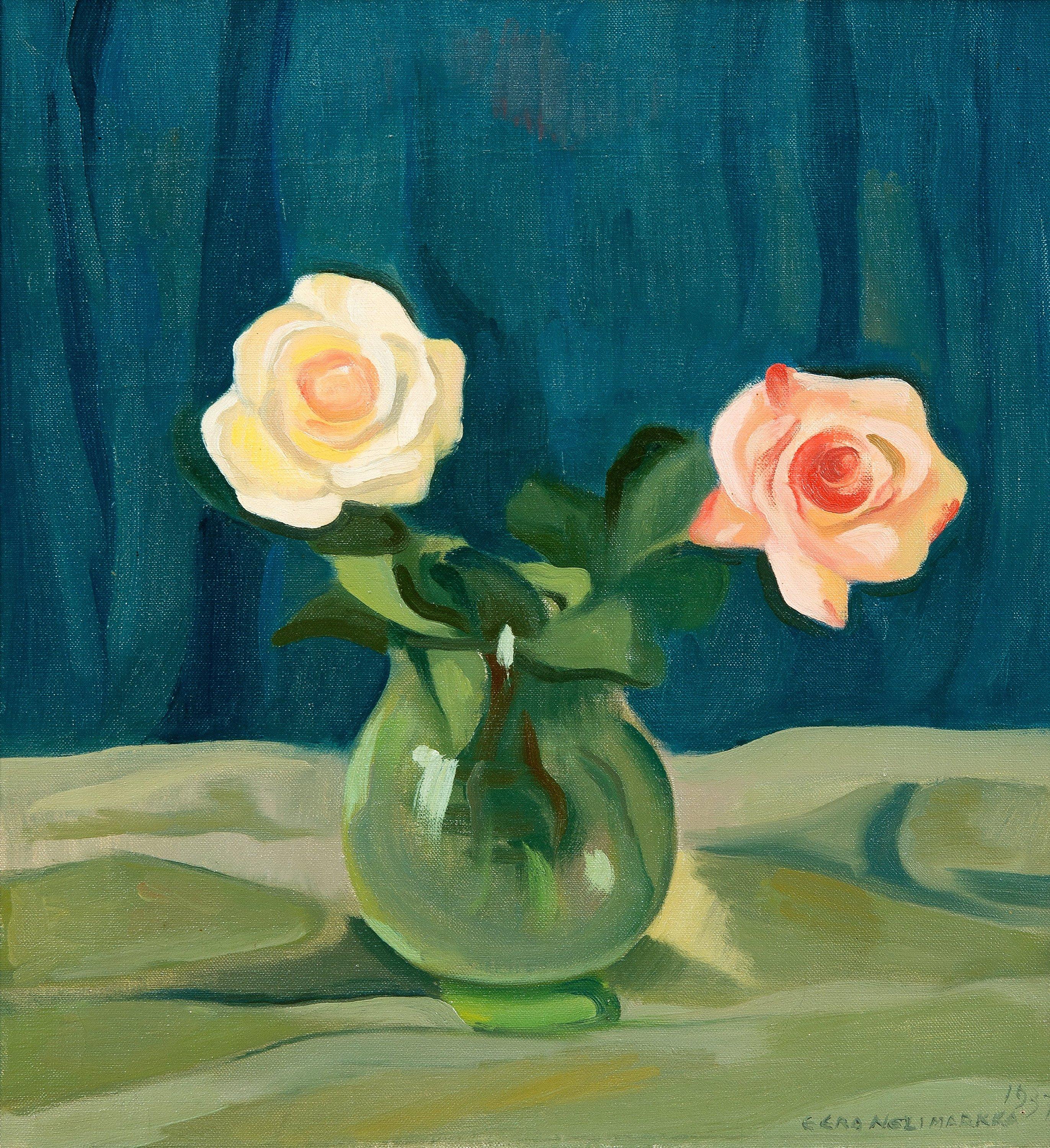 Eero Nelimarkka - Still Life With Roses.