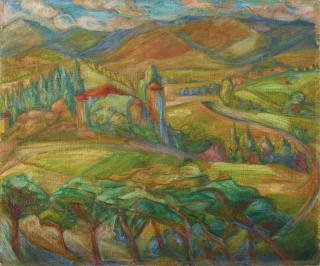 Effat Naghi - Paysage En Italie