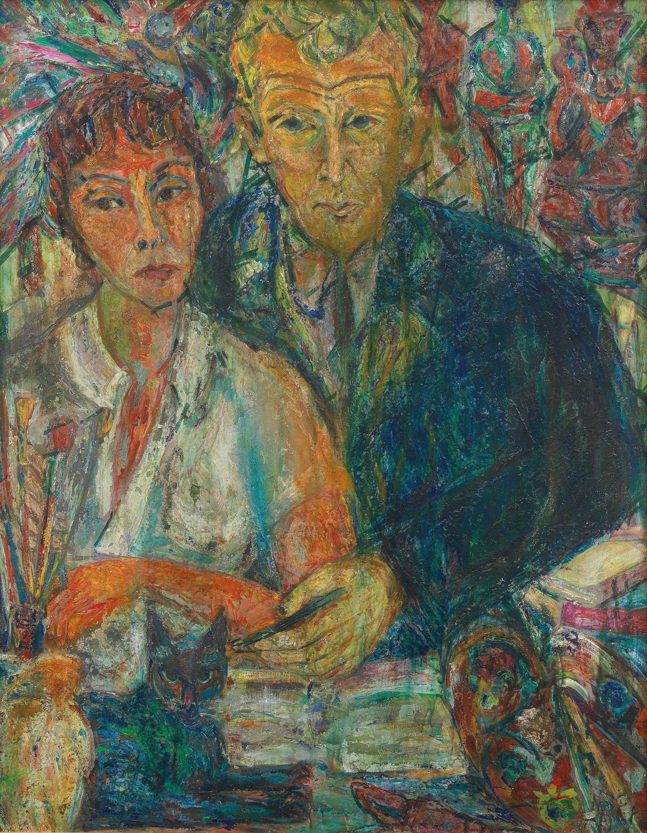 Effat Naghi - Saad and Effat in their Garden