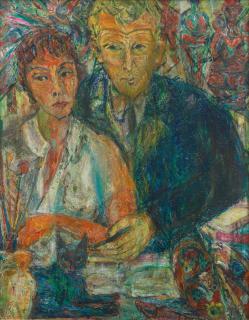 Effat Naghi - Saad and Effat in their Garden