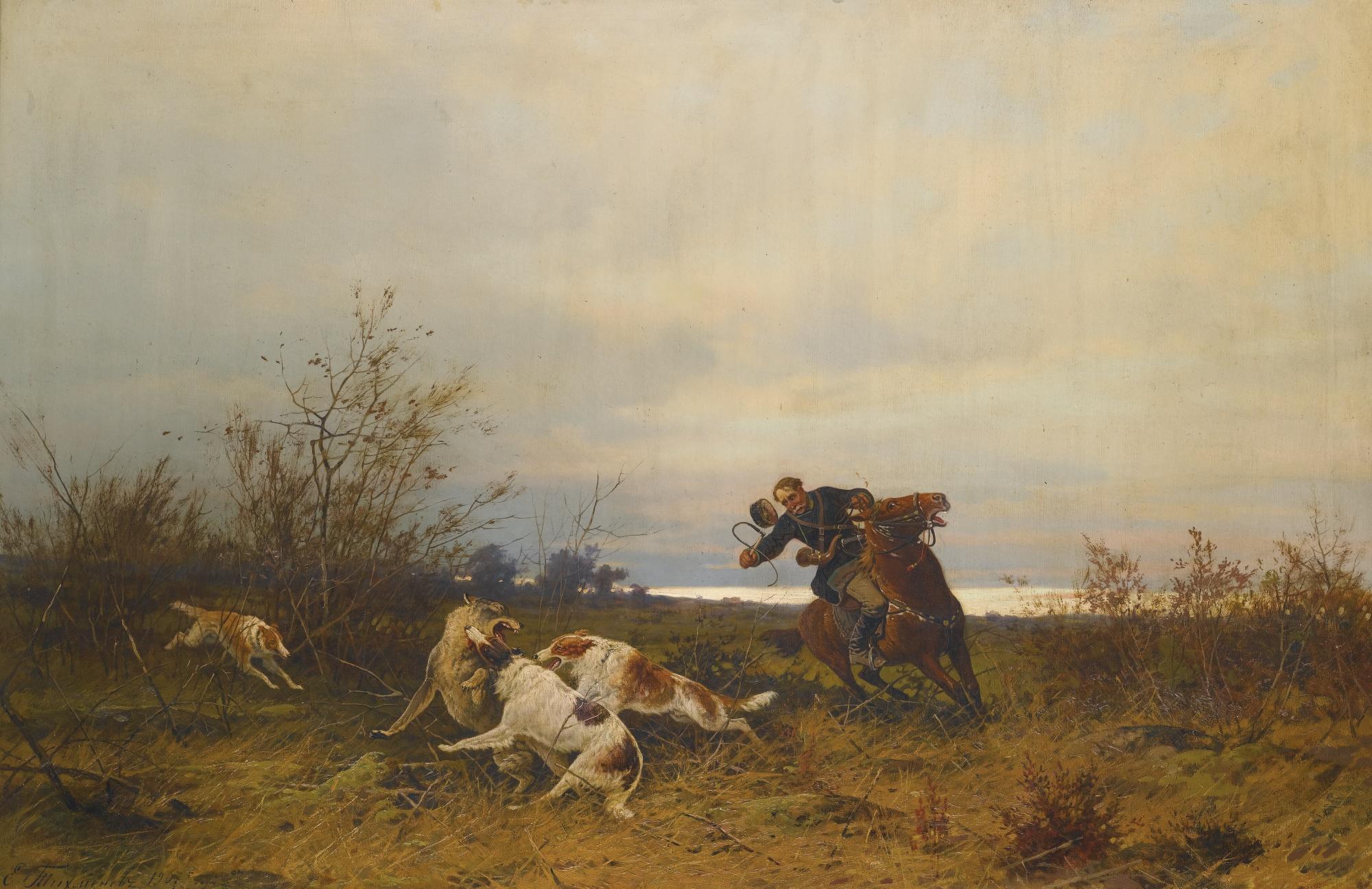 Efim Alexandrovich Tikhmenev - Hunting Scene
