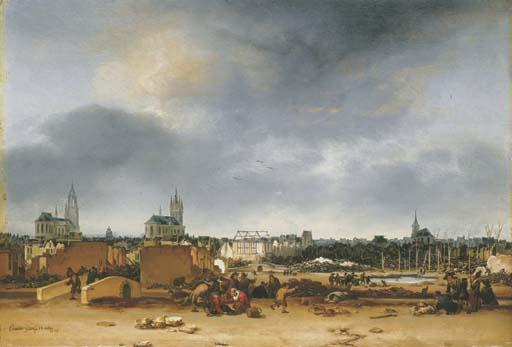 Egbert Lievensz. Van Der Poel - A view of Delft after the explosion of 1654