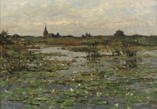 Egbert Rubertus Derk Schaap - Kortenhoefsche Plassen: water-lilies near Kortenhoef