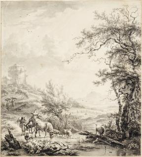 Egbert Van Drielst - A pair of landscapes: summer and winter