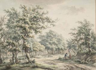 Egbert Van Drielst - A wooded landscape near Eext