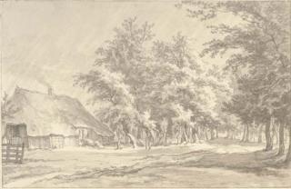 Egbert van Drielst - A Wooded Landscape With A Farmhouse Near Eext