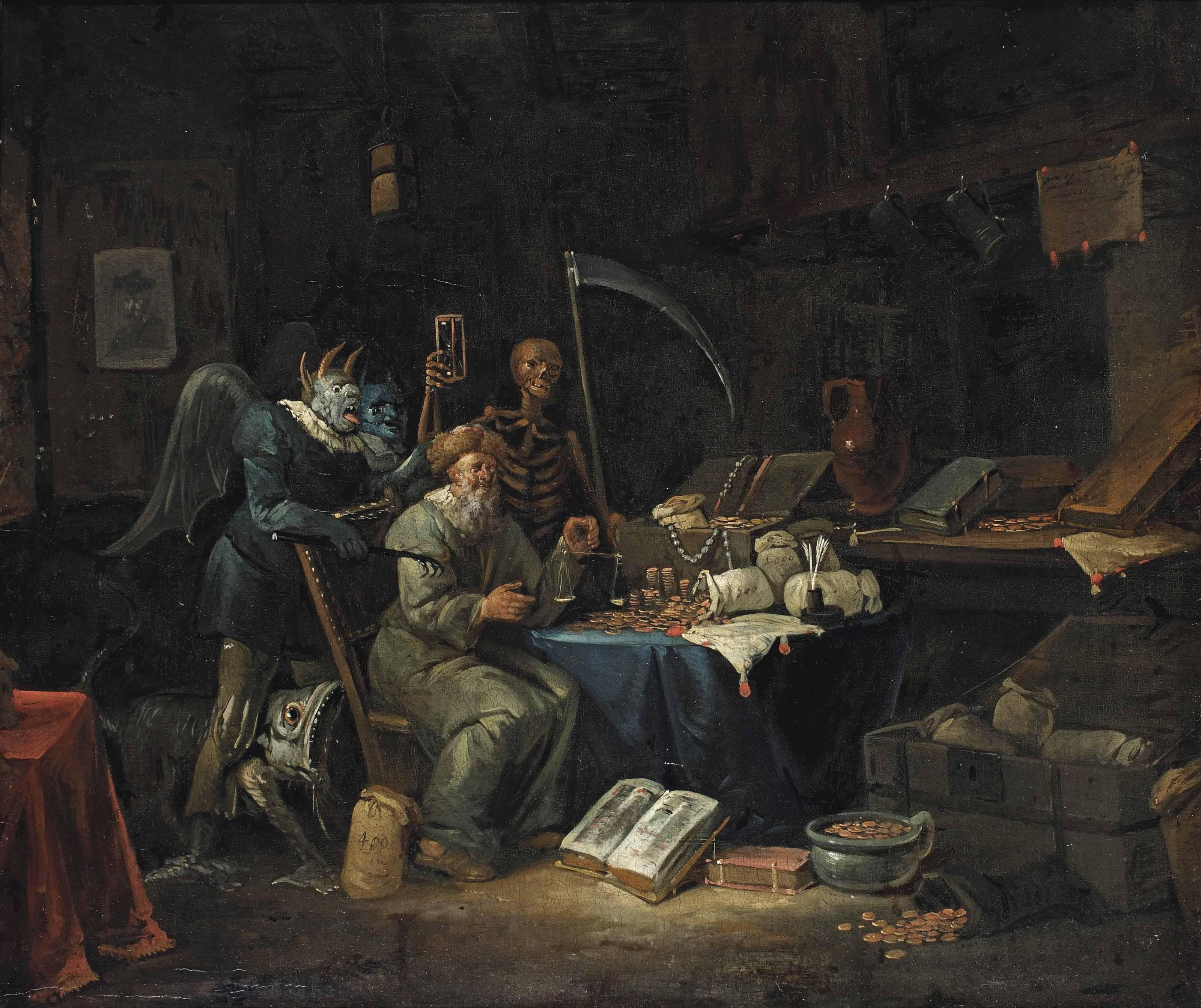 Egbert Van Heemskerck II - An Allegory Of Greed