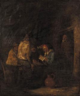 Egbert Van Heemskerck II - Boors singing in a barn