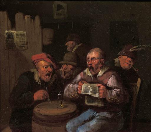 Egbert Van Heemskerck II - Boors singing in a tavern